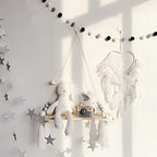 Skreened Christmas Lights，Fashion Handmade LED Light Dream Catcher with Feather Love Heart Dream Catcher Night Light Home Bedside Wall Hanging Home Party Wedding Decoration Gift (White)