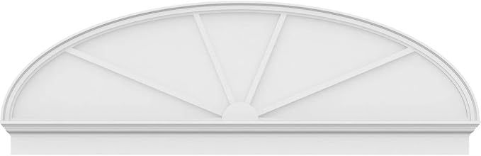 80" W x 26-7/8"H x 2-3/4"P Elliptical 4 Spoke Architectural Grade PVC Combination Pediment