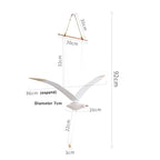 Soaring Seagulls Hanging Mobile Wing Wood Flying Seagull Decor Ceiling Pendant Home Nautical Wall Decoration Easy to Use White