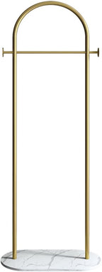 Freestanding Clothing Rack with Marble Base,Modern Gold Arch Garment Rack for Small Spaces,Sturdy Metal Coat Rack,Clothes Racks for Hanging Clothes in Bedroom,Closet,Entryway,Boutique Display