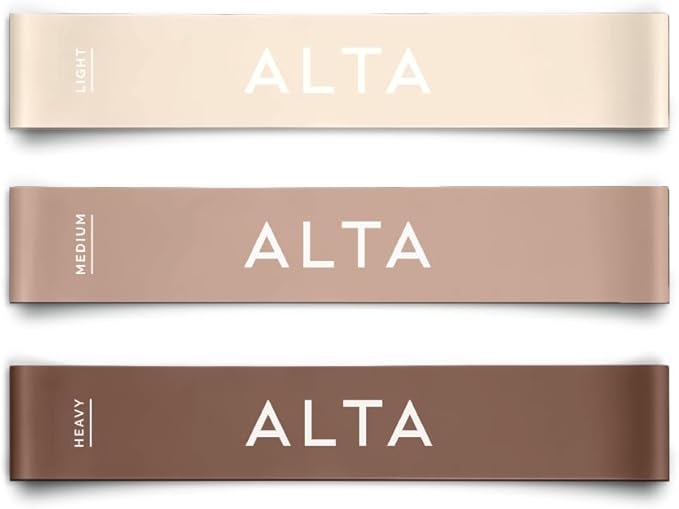 ALTA Mini Loop Bands for Exercise - Premium Durable Latex - Small Resistance Bands for Women, Booty Bands for Working Out, Leg Stretch Loops for Physical Therapy, Pilates Exercise Mini Bands Set