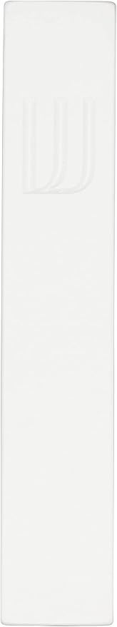 A&S Mezuzot Modern Concrete Mezuzah Case with Scroll, Easy Peel and Stick Mezuza (White+ Engraved Shin, 7 Inches)