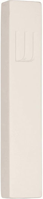A&S Mezuzot Modern Concrete Mezuzah Case with Scroll, Easy Peel and Stick Mezuza (Ivory+ Engraved Shin, 6 Inches)