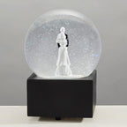 Personalization Universe Personalized Wedding Couple Musical Snow Globe - Engraved Names & Message, Plays Wedding March Music, Ideal Wedding Gift, Tabletop Decor, Custom Keepsake, Anniversary
