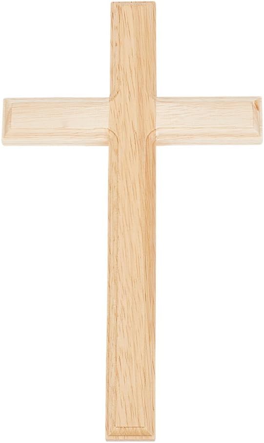 HOBBIESAY Hanging Cross for Wall 11.8 Inch Wooden Hanging Cross Decoration Crucifix Crosses Handmade Wood Wall Decor Crosses Ornament for Home Christian Weddings Party Gift