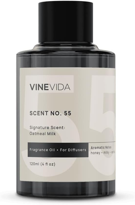 VINEVIDA [4 Fl Oz] Oatmeal Milk Fragrance Oil for Cold Air Diffusers, Essential Oils for Diffuser Oil Refill & Air Freshener Room Spray