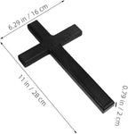 BESPORTBLE 2pcs Wooden Cross Wall Decor for Home, Weddings, Parties, Christian Religious Meditation, Spiritual Wall Cross for Churches and Prayer Rooms, Black