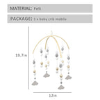 WAYUTO Neutral Handmade Felt Ball Ceiling Mobile - Gray Cloud
