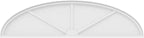 72" W x 19" H x 2" P Elliptical 3 Spoke Architectural Grade PVC Pediment