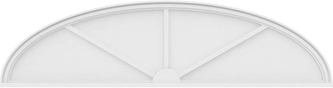 72" W x 19" H x 2" P Elliptical 3 Spoke Architectural Grade PVC Pediment