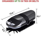 Primode Motorized Tie Rack Stores Up to 50 Ties– Closet Organizer, Holds & Displays Up to 50 Ties Or Belts, Rotation Operates with Batteries. Great Gift Idea for Fathers Day