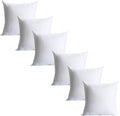 16 x 16 inches Pillow Inserts, Set of 6 Hypoallergenic Brushed Microfiber Liner Down Alternative Filled Square Cushion Throw Pillow