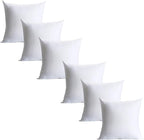 16 x 16 inches Pillow Inserts, Set of 6 Hypoallergenic Brushed Microfiber Liner Down Alternative Filled Square Cushion Throw Pillow