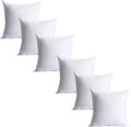 20 x 20 inches Pillow Inserts, Set of 6 Hypoallergenic Brushed Microfiber Liner Down Alternative Filled Square Cushion Throw Pillow