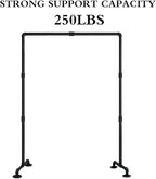 Black Iron Garment Rack,Industrial Pipe Clothing Rack,Vintage Commercial Grade Clothing Hanging Organizer for Garment Storage Display