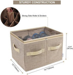 Moteph Shoe Organizer for Closet - Shoe Storage Organizer for Closet Organization with Clear Cover & Adjustable Dividers, Shoe Rack & Basket - (Light Brown, Medium - 16 Pairs)