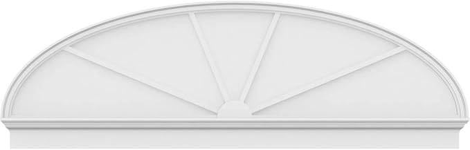 86" W x 28-3/8"H x 2-3/4"P Elliptical 4 Spoke Architectural Grade PVC Combination Pediment