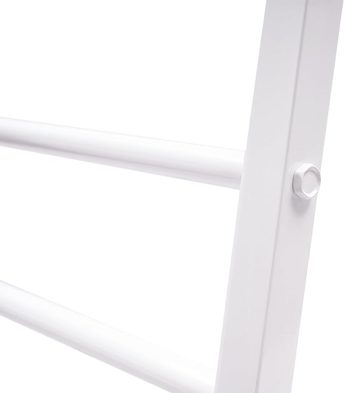 Scarf Organizer, Metal Hijab Organizer, 10 Tier Scarf Holder Hanger for Multiple Scarves, Freestanding Hijab Stand Belt Pants Hanging Rack for Home, Commercial, Clothing Store (White, 80cm)