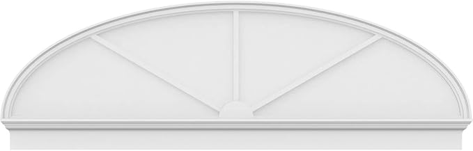 86" W x 28-3/8"H x 2-3/4"P Elliptical 3 Spoke Architectural Grade PVC Combination Pediment