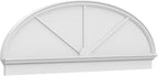 80" W x 26-7/8"H x 2-3/4"P Elliptical 3 Spoke Architectural Grade PVC Combination Pediment