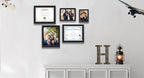 5x5 wood Picture Frame Set of 3, Made of Real Glass for 5x5 Black Frames, Wall and Tabletop Display Thin Border Photo Frame for Home Décor Gallery Family Wedding Memorial Pic Frame Gift