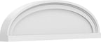 Ekena Millwork 24"W x 7"H x 2"P Elliptical Smooth Architectural Grade PVC Pediment