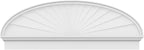 58" W x 21-3/8"H x 2-3/4"P Elliptical Sunburst Architectural Grade PVC Combination Pediment