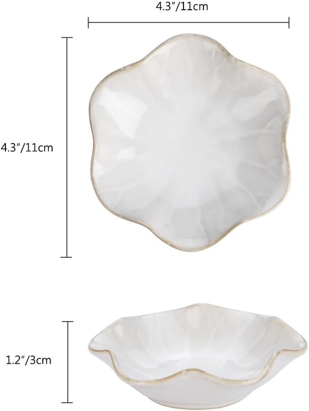 2PCS Lotus Leaf Shape Ring Holder Dish, Small Key Bowl, Ceramic Trinket Tray Jewelry Dish Organizing Necklace Earrings for Mom Friend Sister, All Jewelries Are NOT Included.White+Light Green.
