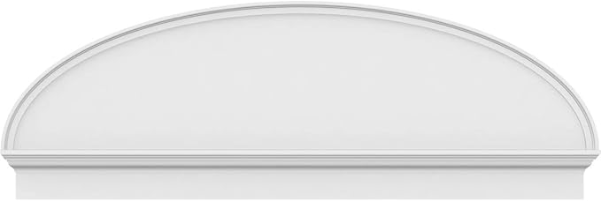 68" W x 23-7/8"H x 2-3/4"P Elliptical Smooth Architectural Grade PVC Combination Pediment