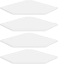Homode Corner Wall Shelf, Corner Shelf Floating, Set of 4 Wooden Hanging Corner Shelves with Wire Hole for Bathroom Living Room Office, White