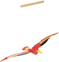 WitnyStore Wooden Bird Mobile 24" Red Hoopoe Woodpecker Hand Made Painted Wood Flapping Wing Birds Hanging Ceiling Decor Wind Chimes Handcrafted Art Animal Decorative Collectible Décor Gifts Souvenirs