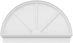 48"W x 30-3/4"H x 2-3/4"P Half Round 3 Spoke Architectural Grade PVC Combination Pediment