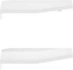 Furinno Rossi Hexagon Floating Shelves for Wall, Set of 2 Geometric Corner Shelf, Wall Mounted Shelves for Bathroom, Home Office, Living Room, White