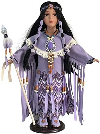 KINNEX COLLECTIONS SINCE 1997 16" Collectible Native American Indian Porcelain Doll (MANIK) D16753
