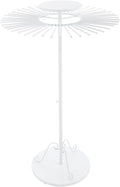 Scarf Display Stand, Commercial Hijab Organizer with 45 Rods, 360°Rotation Scarf Holder Display Rack Organizer for Boutique Retail Store, Apartment, Home Use (White, 31.5'')
