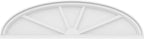 Ekena Millwork 48"W x 13"H x 2"P Elliptical 4 Spoke Architectural Grade PVC Pediment