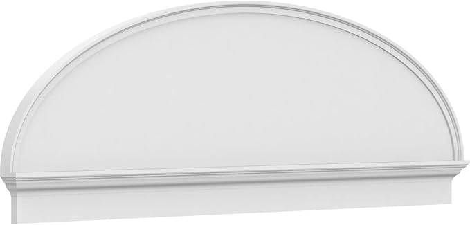 80" W x 26-7/8"H x 2-3/4"P Elliptical Smooth Architectural Grade PVC Combination Pediment
