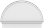 32"W x 22-3/4"H x 2-3/4"P Half Round Smooth Architectural Grade PVC Combination Pediment