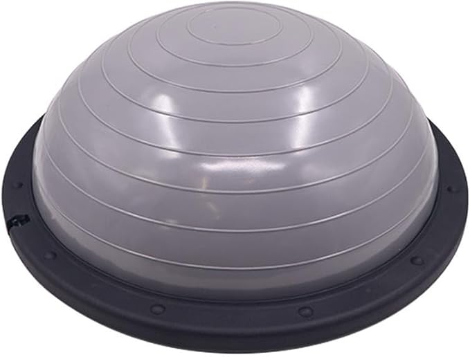 Balance Ball Trainer with Resistance Bands and Foot Pump, Inflatable Yoga Ball for Home Gym Workouts, 23 Inch Exercise Half Ball for Balance Training Core Strength Fitness More, 330lb Cap