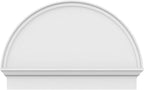 36"W x 24-3/4"H x 2-3/4"P Half Round Smooth Architectural Grade PVC Combination Pediment