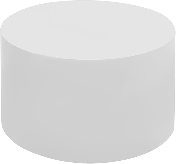 Round Display Pedestal Stand, Event Decor Display Plinth Stands, Bridal Shop Cylinder Plinth Raiser Table, Party Event Decor Circle Pedestal Stand for Boutiques Model Air Conditioner Heightening (White, 19.7*11.8in)