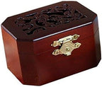 WESTONETEK Vintage Wood Carved Mechanism Musical Box Wind Up Music Box Gift for Christmas/Birthday/Valentine's Day, Melody Amazing Grace