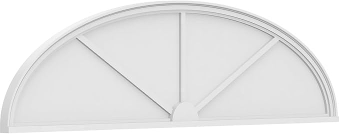 80" W x 21" H x 2" P Elliptical 3 Spoke Architectural Grade PVC Pediment