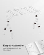 SONGMICS Luggage Rack for Guest Room, Set of 2 Suitcase Stands, Foldable Steel Frame, for Hotel, Bedroom, Holds up to 110 lb, 27.2 x 15 x 20.5 Inches, Slate Gray URLR001G02