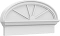 30" W x 14-3/8"H x 2-3/4"P Elliptical 4 Spoke Architectural Grade PVC Combination Pediment