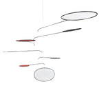 Red Black White Modernist Mobile, Horizontal Style, 22" x 42", Made in USA