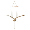 Seagull Hanging Mobile Wooden Flying Bird Decor Nursery Wall Hanging Ornament for Home Nursery Room Balcony Patio Decor