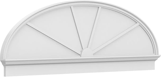80" W x 26-7/8"H x 2-3/4"P Elliptical 4 Spoke Architectural Grade PVC Combination Pediment