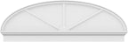 68" W x 23-7/8"H x 2-3/4"P Elliptical 3 Spoke Architectural Grade PVC Combination Pediment