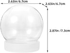 36Pcs DIY Clear Plastic Water Globes Kit, Shatterproof Snow Globes for Bulk Summer Camp Crafts, Kids Pool Party Favors, Beach Souvenirs & Sensory Jars